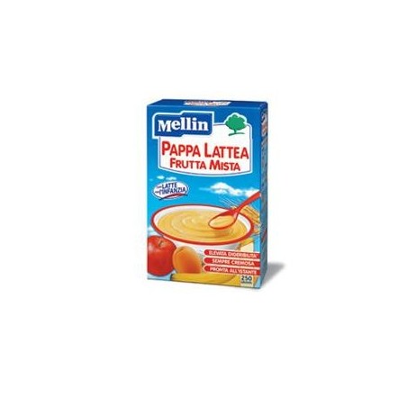 Mellin Pappa Lattea frutta mista per merenda e biberon dei bambini 250 g Mellin Pappa Lattea frutta mista per merenda e biberon dei bambini 250 g