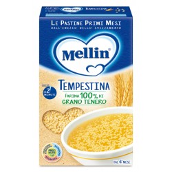 Mellin Tempestina Pastina di grano tenero con vitamine per bambini da 4 mesi 320 g
