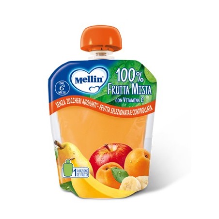 Mellin 100% Frutta Mista merenda pastorizzata senza zuccheri 90 g Mellin 100% Frutta Mista merenda pastorizzata senza zuccheri 90 g