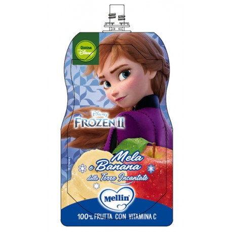 Mellin Frozen Caldi abbracci di mela e banana merenda di frutta per bambini 110 g