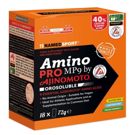 NamedSport AminoPRO MP9 by Ajinomoto integratore ricostituente 18 stick NamedSport AminoPRO MP9 by Ajinomoto integratore ricostituente 18 stick