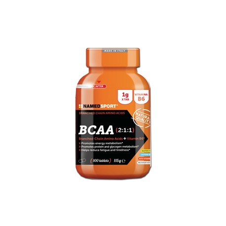 NamedSport BCAA 2:1:1 integratore per sportivi con aminoacidi ramificati e Vitamina B6 100 compresse