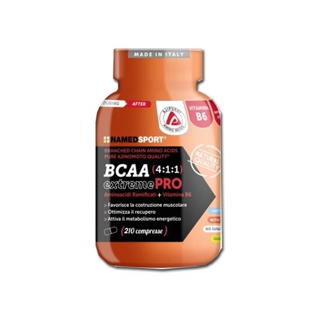 NamedSport BCAA 4:1:1 extreme PRO Integratore di aminoacidi ramificati 210 compresse