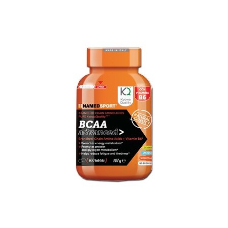 NamedSport BCAA Advanced integratore di aminoacidi ramificati 100 compresse NamedSport BCAA Advanced integratore di aminoacidi ramificati 100 compresse