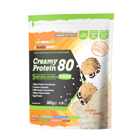 NamedSport CreamyProtein 80 Cookies & Cream integratore proteico 500 g