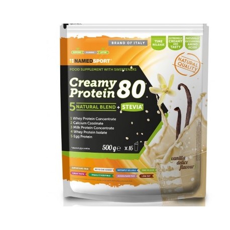 NamedSport Creamy Protein 80 Vanilla Delice integratore proteico 500 g