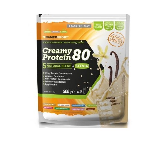 NamedSport Creamy Protein 80 Vanilla Delice integratore proteico 500 g NamedSport Creamy Protein 80 Vanilla Delice integratore proteico 500 g