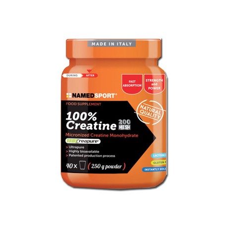 NamedSport 100% Creatina integratore in polvere per attività sportiva 250 g