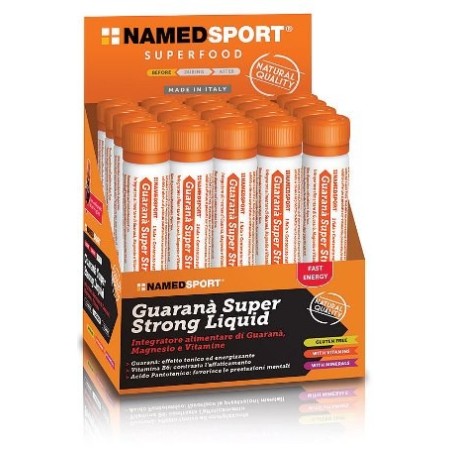 NamedSport Guaranà Super Strong Liquid integratore rigenerante psicofisico 20 fiale da 25 ml NamedSport Guaranà Super Strong Liquid integratore rigenerante psicofisico 20 fiale da 25 ml