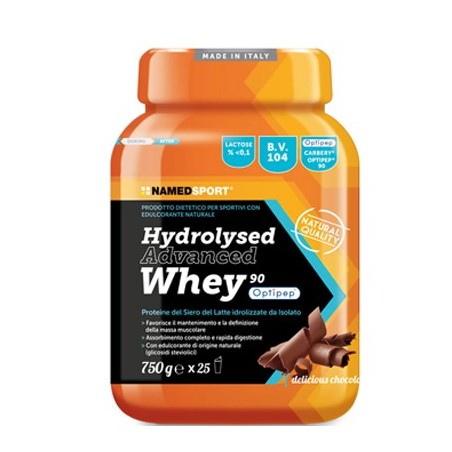NamedSport Hydrolysed Advanced Whey Delicious Chocolate integratore proteico 750 g NamedSport Hydrolysed Advanced Whey Delicious Chocolate integratore proteico 750 g
