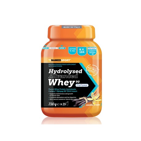 NamedSport Hydrolysed Advanced Whey Vanilla Cream integratore proteico in polvere 750 g
