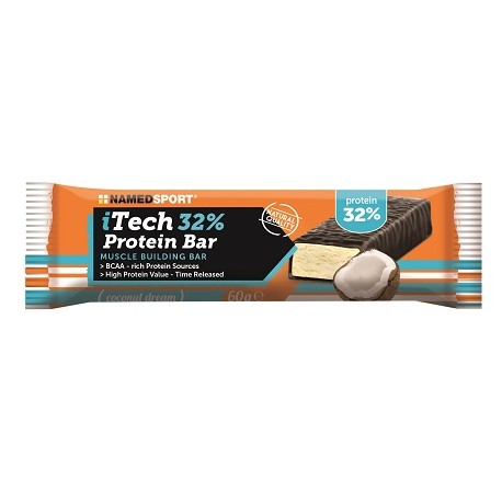 NamedSport iTech 32% Protein Bar barretta proteica Coconut Dream 60 g
