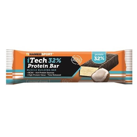 NamedSport iTech 32% Protein Bar barretta proteica Coconut Dream 60 g NamedSport iTech 32% Protein Bar barretta proteica Coconut Dream 60 g