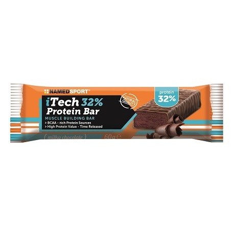 NamedSport iTech 32% Protein Bar barretta proteica Milky Chocolate 60 g NamedSport iTech 32% Protein Bar barretta proteica Milky Chocolate 60 g