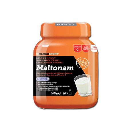 NamedSport Maltonam integratore di carboidrati semplici e complessi per lo sport 500 g