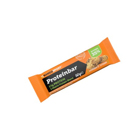 NamedSport Proteinbar Cookies & Cream barretta proteica al cioccolato 50 g