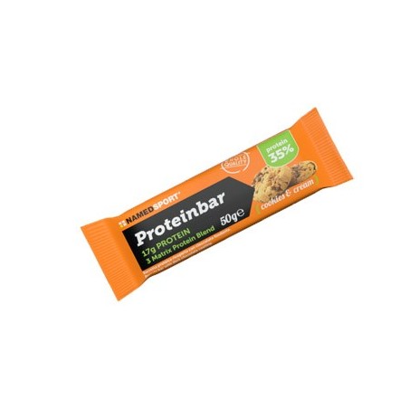 NamedSport Proteinbar Cookies & Cream barretta proteica al cioccolato 50 g NamedSport Proteinbar Cookies & Cream barretta proteica al cioccolato 50 g