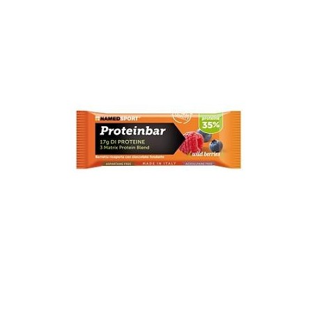 NamedSport Proteinbar Wild Berries barretta proteica gusto frutti di bosco 50 g NamedSport Proteinbar Wild Berries barretta proteica gusto frutti di bosco 50 g