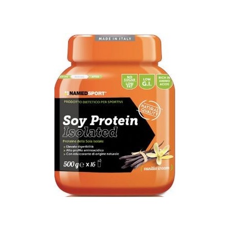 NamedSport Soy Protein Isolate Vanilla Cream - Polvere alle proteine della soia per sportivi 500 g NamedSport Soy Protein Isolate Vanilla Cream - Polvere alle proteine della soia per sportivi 500 g