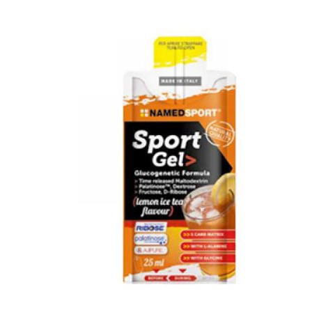 NamedSport Gel energetico per sportivi a base di carboidrati gusto lemon ice tea 25 ml