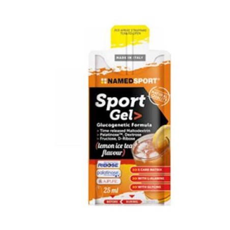 NamedSport Gel energetico per sportivi a base di carboidrati gusto lemon ice tea 25 ml NamedSport Gel energetico per sportivi a base di carboidrati gusto lemon ice tea 25 ml
