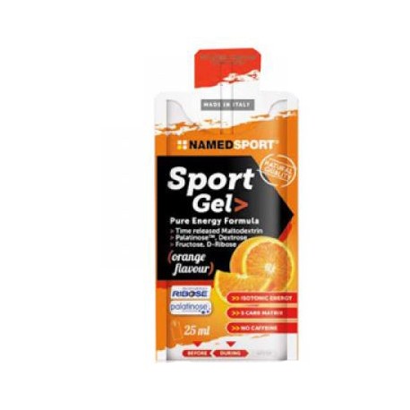 NamedSport Gel energetico per sportivi a base di carboidrati gusto arancia 25 ml