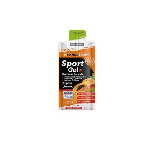 NamedSport Gel energetico per sportivi a base di carboidrati gusto tropical 25 ml