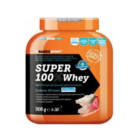 NamedSport Super 100% Whey Smooth proteico al cioccolato bianco e fragola 2 kg NamedSport Super 100% Whey Smooth proteico al cioccolato bianco e fragola 2 kg
