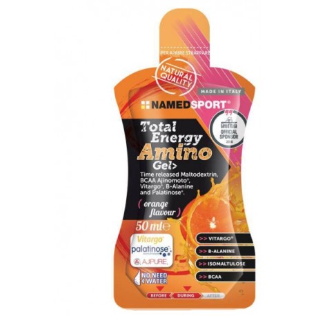 NamedSport Total Energy Amino Gel energetico con maltodestrine gusto arancio 50 ml