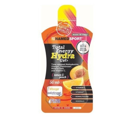 NamedSport Total Energy Hydra Gel energetico limone e pesca 50 ml NamedSport Total Energy Hydra Gel energetico limone e pesca 50 ml