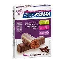 Pesoforma Cioccolato al Latte 6 pasti sostitutivi 12 barrette dietetiche