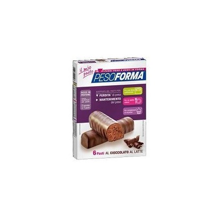 Pesoforma Cioccolato al Latte 6 pasti sostitutivi 12 barrette dietetiche Pesoforma Cioccolato al Latte 6 pasti sostitutivi 12 barrette dietetiche