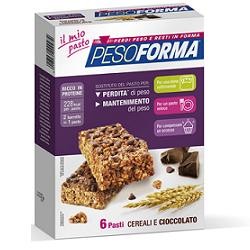 Pesoforma Cereali e Cioccolato 6 pasti sostitutivi 12 barrette dimagranti