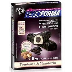 Pesoforma Fondente & Mandorla 6 pasti sostitutivi 12 barrette dietetiche
