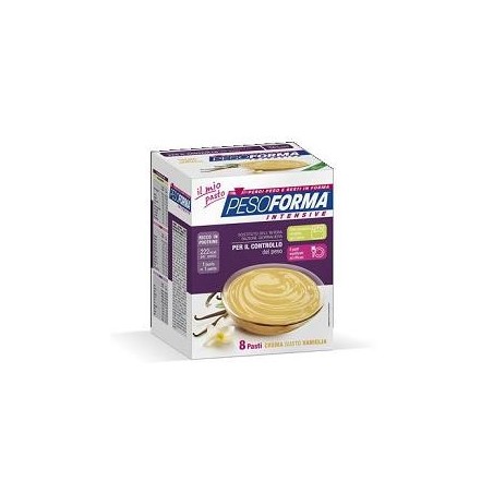 Pesoforma Intensive Crema alla vaniglia alimento dietetico 8 bustine da 55 g Pesoforma Intensive Crema alla vaniglia alimento dietetico 8 bustine da 55 g