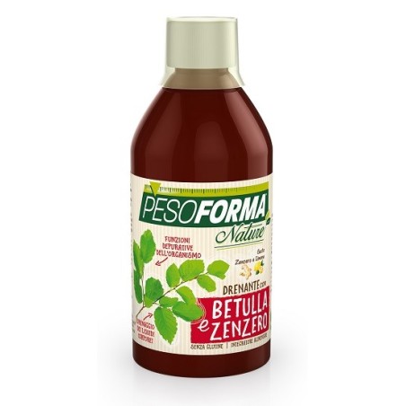 Pesoforma Nature Integratore drenante con betulla e zenzero 500 ml Pesoforma Nature Integratore drenante con betulla e zenzero 500 ml