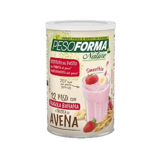 Pesoforma Nature Smoothie gusto fragola e banana in polvere 16 pasti sostitutivi 420 g Pesoforma Nature Smoothie gusto fragola e banana in polvere 16 pasti sostitutivi 420 g