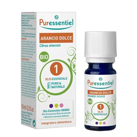 Puressentiel Arancio Dolce olio essenziale biologico integratore gas intestinali 10 ml Puressentiel Arancio Dolce olio essenziale biologico integratore gas intestinali 10 ml