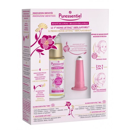 Puressentiel Cofanetto Home Lifting Elixir Essentiel Bio 30 ml + ventosa antirughe