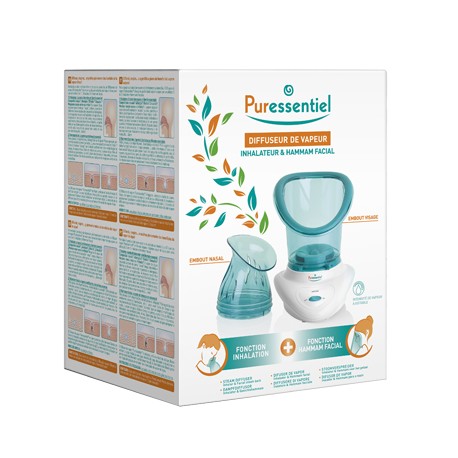 Puressentiel Diffusore di vapore per inalazioni e hammam facciale