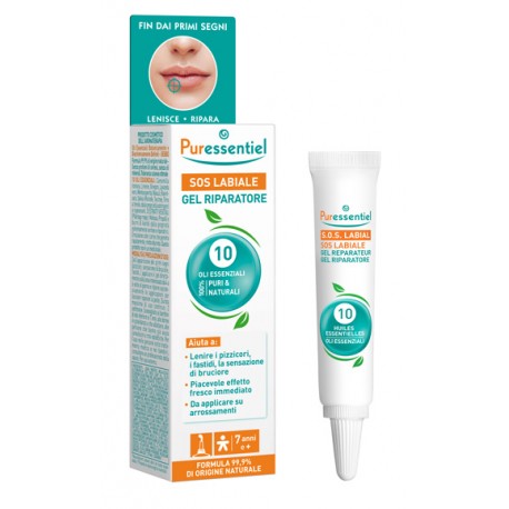 Puressentiel SOS Labiale - Gel riparatore per labbra secche e screpolate 5 ml