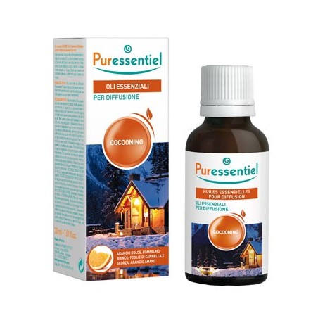 Puressentiel Miscela Cocooning con oli essenziali rilassanti per diffusione 30 ml Puressentiel Miscela Cocooning con oli essenziali rilassanti per diffusione 30 ml