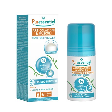 Puressentiel Cryo Pure Roller Sfera massaggiante lenitiva con oli essenziali 75 ml