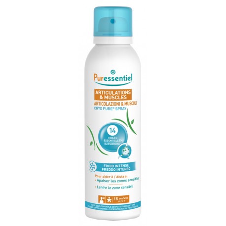 Puressentiel Pure Cryo Spray Articolazioni e Muscoli per massaggi agli olii essenziali 150 ml