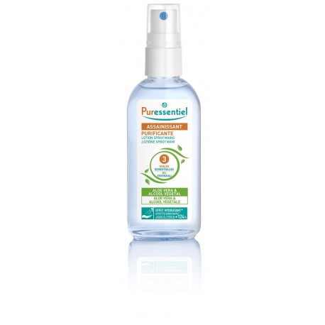 Puressentiel Spray detergente per le mani per detergere senza acqua 80 ml