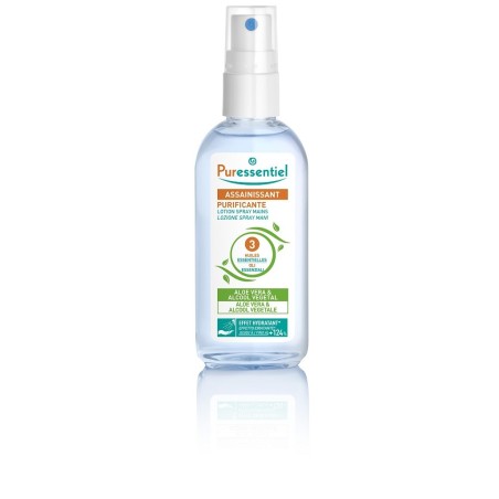 Puressentiel Spray detergente per le mani per detergere senza acqua 80 ml Puressentiel Spray detergente per le mani per detergere senza acqua 80 ml