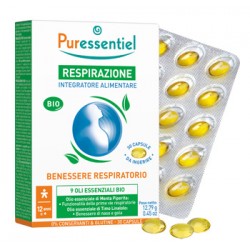 Puressentiel Respirazione Bio - Integratore agli olii essenziali per le vie respiratori 30 capsule