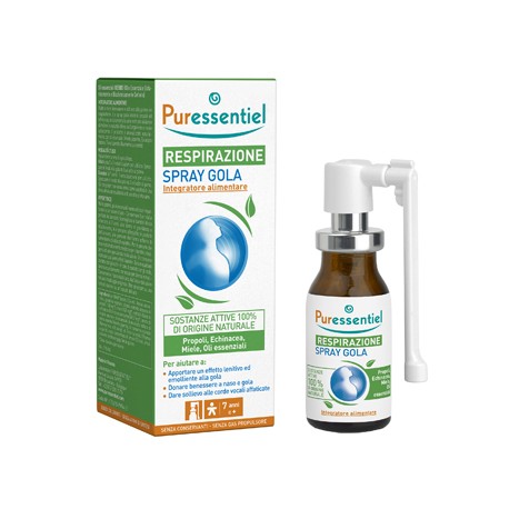 Puressentiel Respirazione Spray gola con propoli, echinacea ed olii essenziali 15 ml