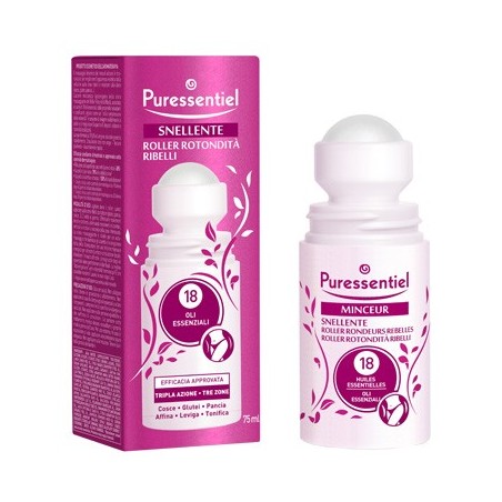 Puressentiel Roller Rotondità ribelli - Roller snellente e anti cellulite agli olii essenziali 75 ml Puressentiel Roller Rotondità ribelli - Roller snellente e anti cellulite agli olii essenziali 75 ml