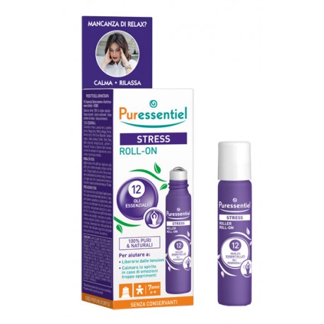 Puressentiel Roller SOS Stress - Roller agli olii essenziali contro ansia, stress e tensioni nervose 5 ml